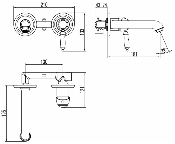 Смеситель для раковины Lemark Villa (LM4826C)